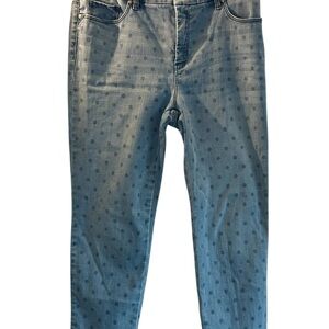 Chicos Slimming Girlfriend Cropped Jeans Size 10R